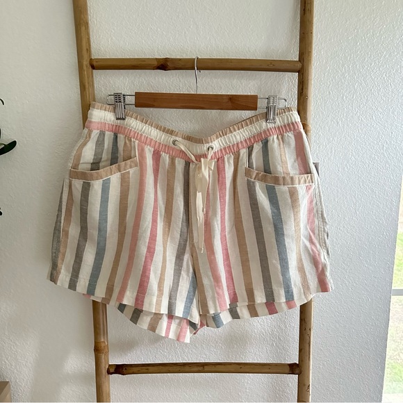 GAP Striped Linen Shorts Sz Large NWT - Picture 5 of 6